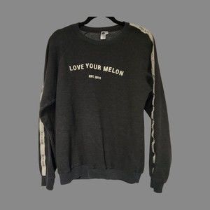 Love Your Melon Gray Made In‎ USA Crew Neck Sweatshirt Medium